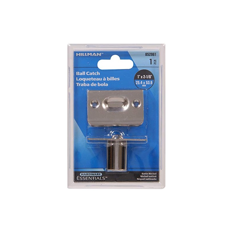 The Hillman Group 852961 Ball Catch- Satin Nickel 1-Pack