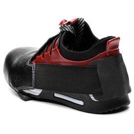 Hemoton Steel Toe Cap Safety Overshoes, Non-Slip Leather Shoe Covers with Adjustable Strap, Black Steel Toe Protector for EUR Size 36-46, Ideal for Workplace Safety and Visitor Protection