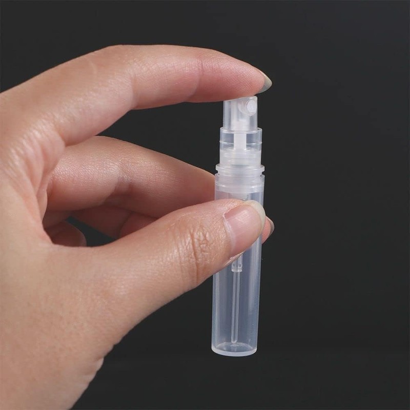 5Pcs White Mini Perfume Bottle,Protable Liquid Container Atomizer Bottles Plastic