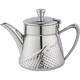Cafe Olé AHT-048 Tea Pot, Stainless Steel, Silver