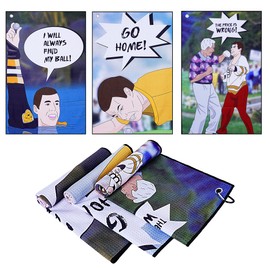 Golf Towel 3 Pcs Funny Golf Club Clean Set for Golf Bags with Clip, Funny Gifts for Golf Fans
