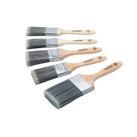 ProDec Decorator 5-Piece Synthetic Brush Set for Painting with Emulsion, Gloss and Satin Paints on Walls, Ceilings, Wood and Metal