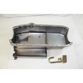 HRC 1957-79 SB Chevy 283 327 350 383 400 V8 Claimer Oil Pan 6 qts & Oil Pickup Tube