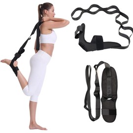 Foot Stretcher Belt, Leg Stretch Strap Foot Rehabilitation Strap with Loops Ligament Stretch Band for Plantar Fasciitis, Heel Spurs, Foot Drop, Achilles Tendonitis & Hamstring, Yoga Foot
