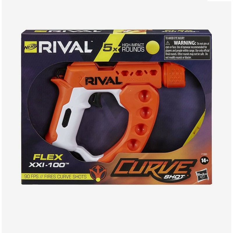 Nerf Rival Curve Shot Flex XXI-100 Blaster Fire Rounds Curve