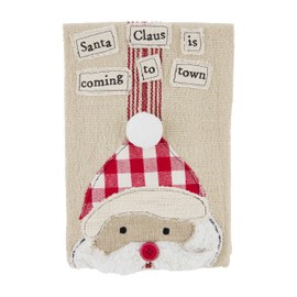 Mud Pie Applique Towel, Santa