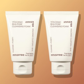 innisfree [더블구성] 이니스프리 화산송이 바하 모공 폼클렌징 / 각질 피지 블랙헤드 여드름성 80ml, 2개