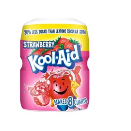 Kool-Aid STRAWBERRY  Mix Good Source of Vitamin C, Makes 8 Quarts, 19 Oz