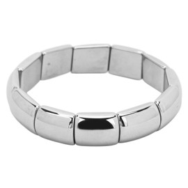 Terahertz Bracelet Rectangle Beads Stretch Bangle Woman Men Bracelet Gift Healing Stone