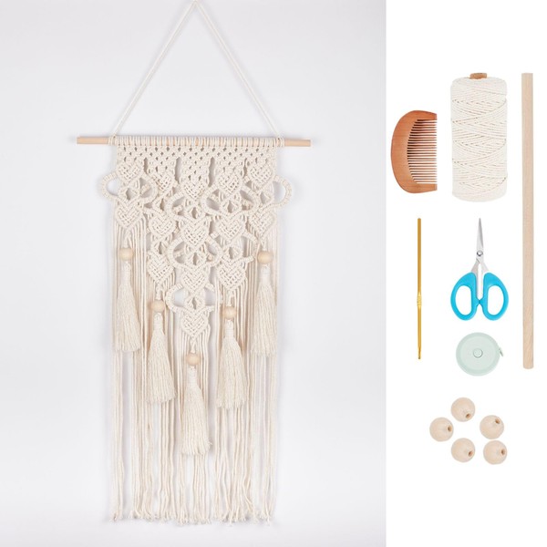 FREEBLOSS DIY Macrame Kit for Adults Beginners Bohemian Macrame Wall