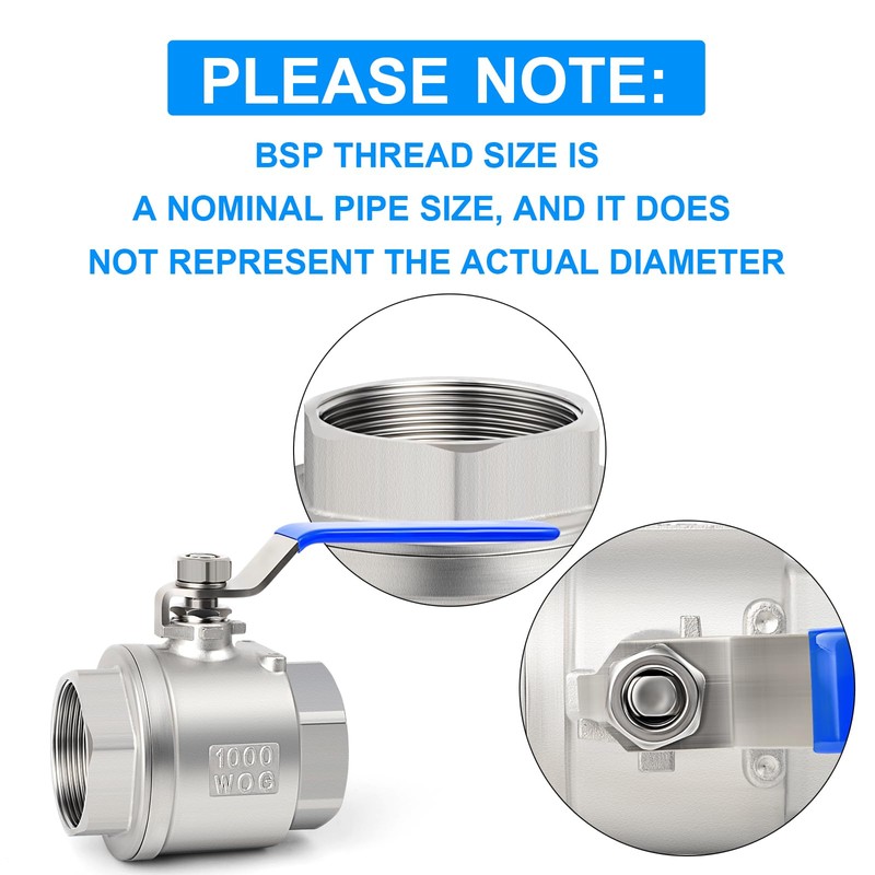 ERGAOBOY 1 Piece 1/4 Inch BSP Internal Thread High Performance