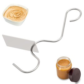 WANJIASHANXUAN Peanut Butter Stirrer Tool Set - Effortlessly Mixes Nut Butters, Perfect for Breads, Cakes & Cookies - Includes Scraper - Premium Kitchen Essential for Delicious Salads Tool
