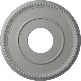 Ekena Millwork CM12BR Bradford Ceiling Medallion, 12 1/2"OD x 3 7/8"ID x 3/4"P (Fits Canopies up to 6 5/8"), Primed