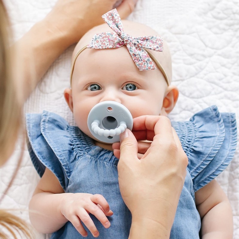 Ryan & Rose Cutie PAT Pacifier Teether (Stage 2, Blue)