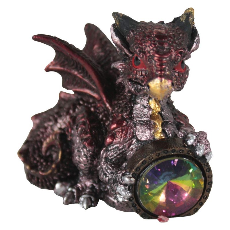 Nemesis Now Dragon's Reward Set of 4 5.5cm Figurines, Resin,
