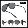 zeroUV - Oversize Flat Top Polarized Lens Aviator Sunglasses 61mm