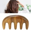 Scalping Massage Comb Handheld Green Sandalwood Massager Wide Tooth Scalping
