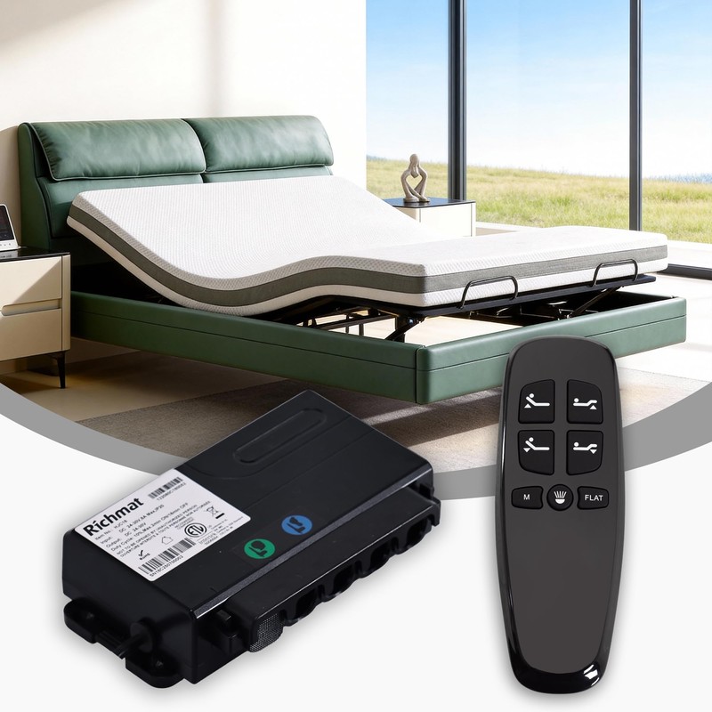 Richmat Adjustable Bed Control Box HJC18 with Bed Remote Replacement