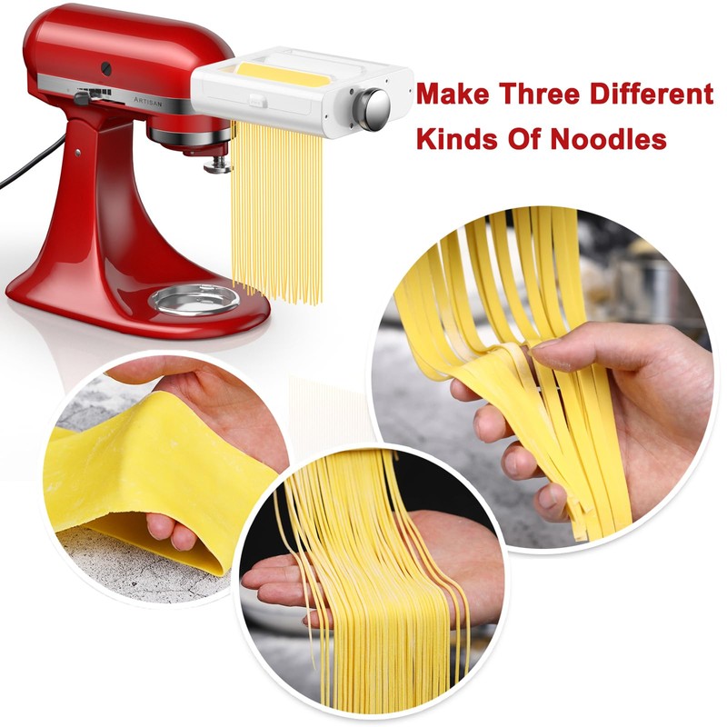 RETHONE Pasta Maker Attachment for KitchenAid Stand Mixers -3 in