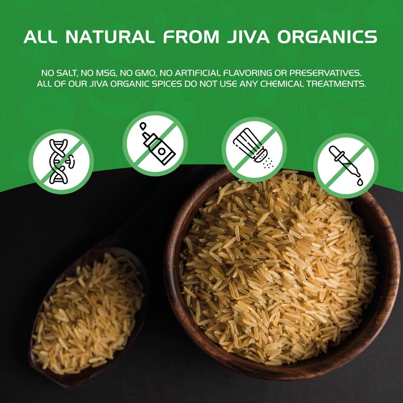 Jiva Organic Brown Basmati Rice 4 Pound Bag - Premium