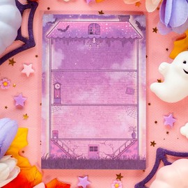 Notepad - 4 in x 6 in, 50 Sheets, NOT Sticky:_Haunted House