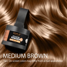 Lockmio Root Cover Up Powder for Women - Medium Brown Hairline Powder for Bald Spots, Eyebrows, Beard Line, Light-Blonde Hair Fibers for Thinning Hair Shadow Powder 2 Pack