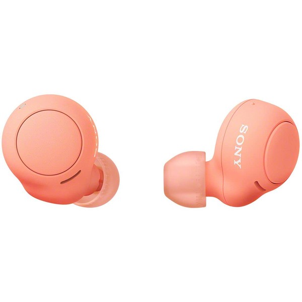 Sony WF-C500 WF-C500 Fully Wireless Earbuds, Lightweight, Small 0.2 oz (5.4 g), High Precision Call Quality, Easy Pairing, IPX4 Splashproof Performance, Coral Orange WF-C500 DZ