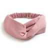 Boho Faux Suede Plain Twist Knot Headband Elastic Wrap Turban