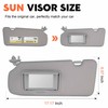Gray Driver Left Side Sun Visor Replacement Compatible with Honda