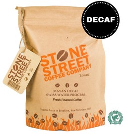 Stone Street Decaf Coffee Beans, Swiss Water Process Naturally Decaffeinated Coffee, Medium Roast, 1 LB, Whole Bean