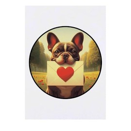 Azeeda 'Liebesbrief der französischen Bulldogge' Temporäres Tattoo - Hautfreundlicher & Ungiftiger Abziehbild · Wasserfest (TO00084073)