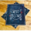 Handmade Xmas Chalkboard Snowflake Front/Back Cover Set 4 use w