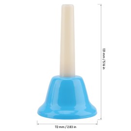 MOUYAT Hand Bells Set, 8 Colourful Metal Bells with Plastic Handles for Learning, Celebrations, and Family Fun, Ideal for Musicians, Performers, and Sound Enthusiasts