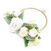 Floral Hoop Metal Ring Wreath Artificial Wall Hanging Wreath for