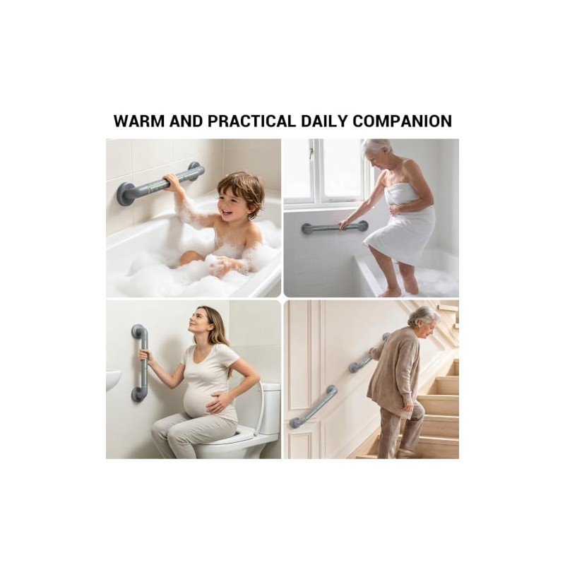 Grab Bar Rail 50cm/19.6in, Luminous & Non-Slip Bath Safe Handle