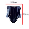 Motorcycle Double Bubble Windshield Windscreen Visor Air Flow Deflector Compatible