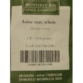 Monterey Bay Spice Company Whole Star Anise 1 Lb.