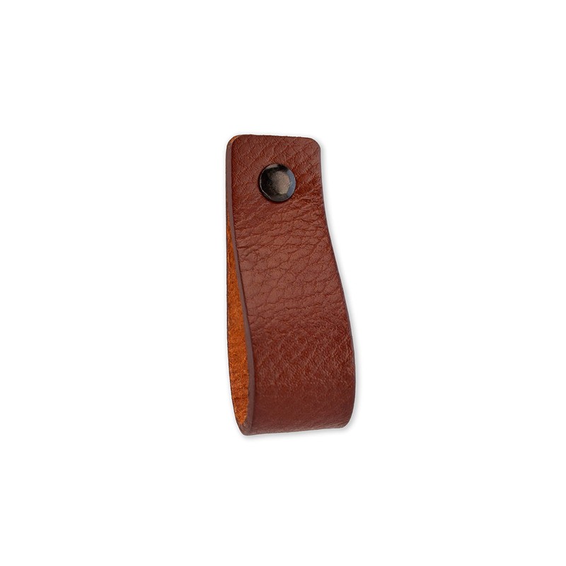 Brute Strength - Leather Furniture Handles - Cognac - 2pcs