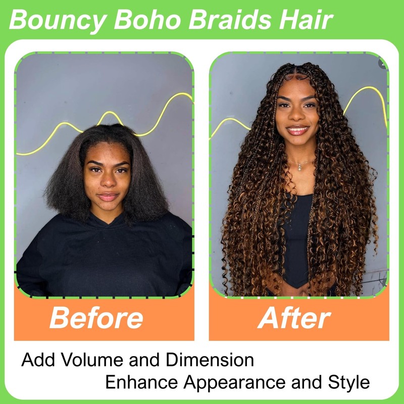 Capelli Biondi per Trecce Pre-Stirati Sintetici 27/613# Onde Profonde Boho