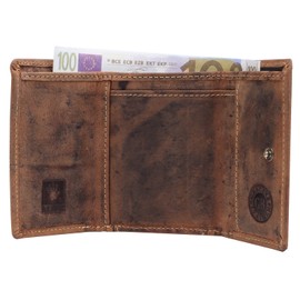 Greenburry Vintage Mini Leather Wallet Brown 10 x 8 cm