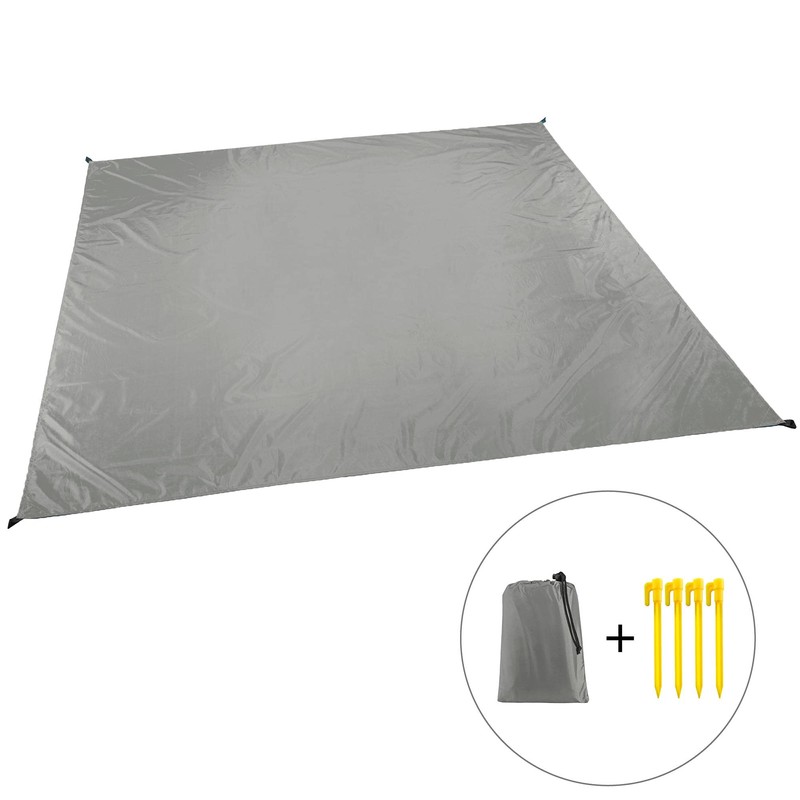 CelinaSun Outdoor Blanket 200 x 200 cm Grey PES Pockets