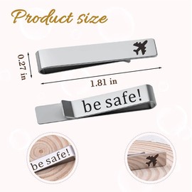 Long Distance Gifts for Him Boyfriend Pilot Birthday Christmas Presents for Husband Fiance Flight Instructor Gifts for Men Future Pilot Graduation Gift for Son Nephew Be Safe Gift Pilots Tie Clip