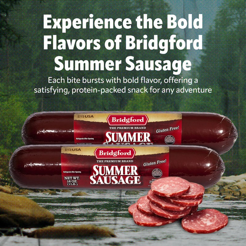 Bridgford Summer Sausage 16 oz Pack of 3 - Gluten-Free