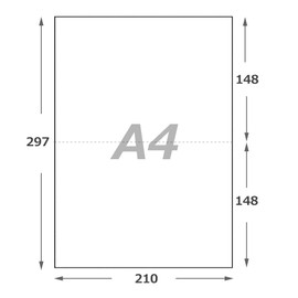 A4 Perforated Paper for Printing, 2 Segments, 100 Sheets