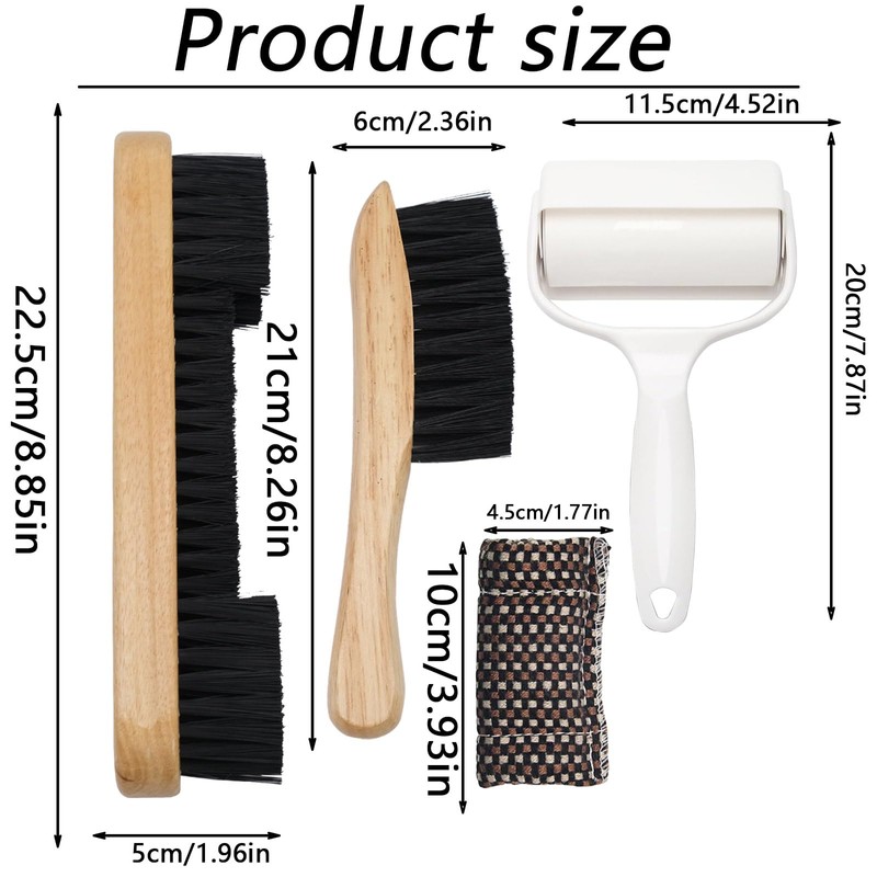 4 Pool Table Brush Set,Billiards Pool Table and Rail Brush
