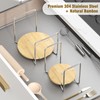 Dish Racks for Kitchen Countertop Organizer - Bamboo Plate Holder