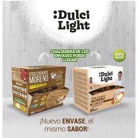 ‎DULCI LIGHT DULCE Y FAVORABLE Cane Honey Brown Sweetener, 500 Packets, Sweetener No Calories for Drinks and Food, Natural Sugar Substitute