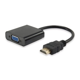 E-Quip equip 11903607 HDMI VGA Black Cable Adapter Adaptor For Cable (HDMI, VGA, Black)