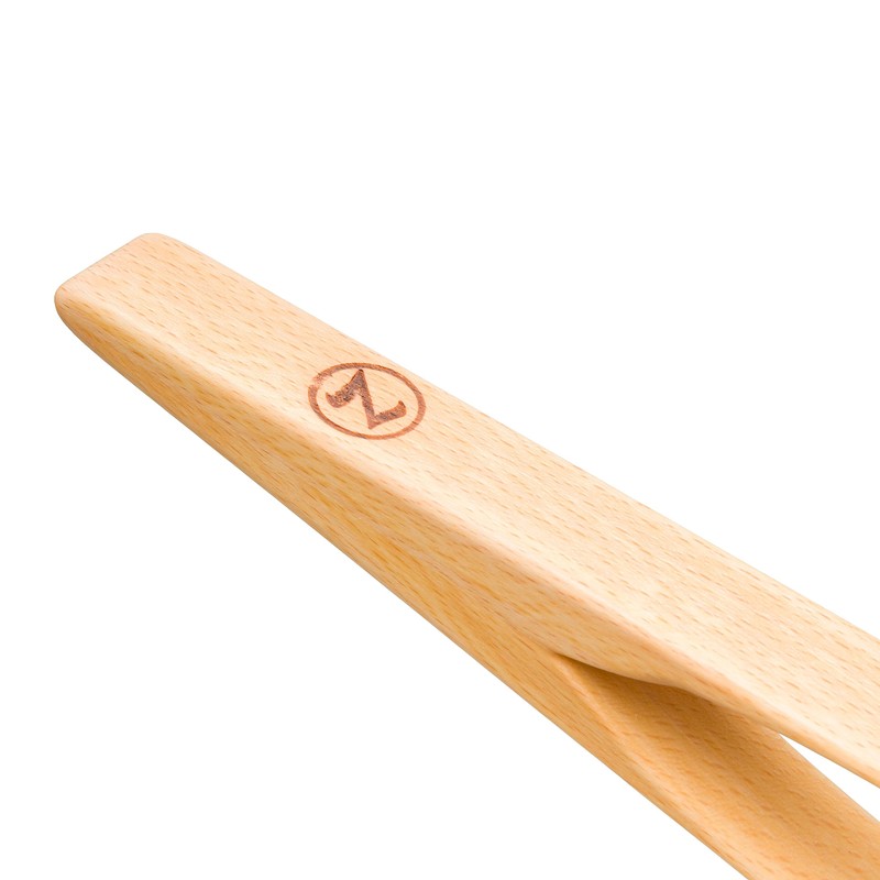 Redecker Oiled Beechwood Grill Tongs, 100% Handmade BBQ Tongs with