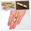 Kisangel 5sets Loud Clear Keychain Whistle Brass Emergency Referee for